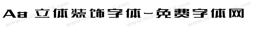 Aa 立体装饰字体字体转换